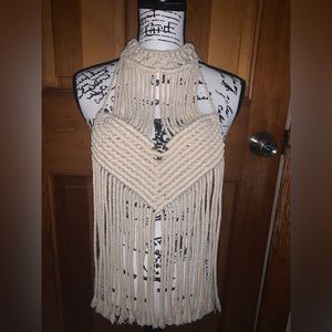 Handmade Macrame Halter Top with Choker